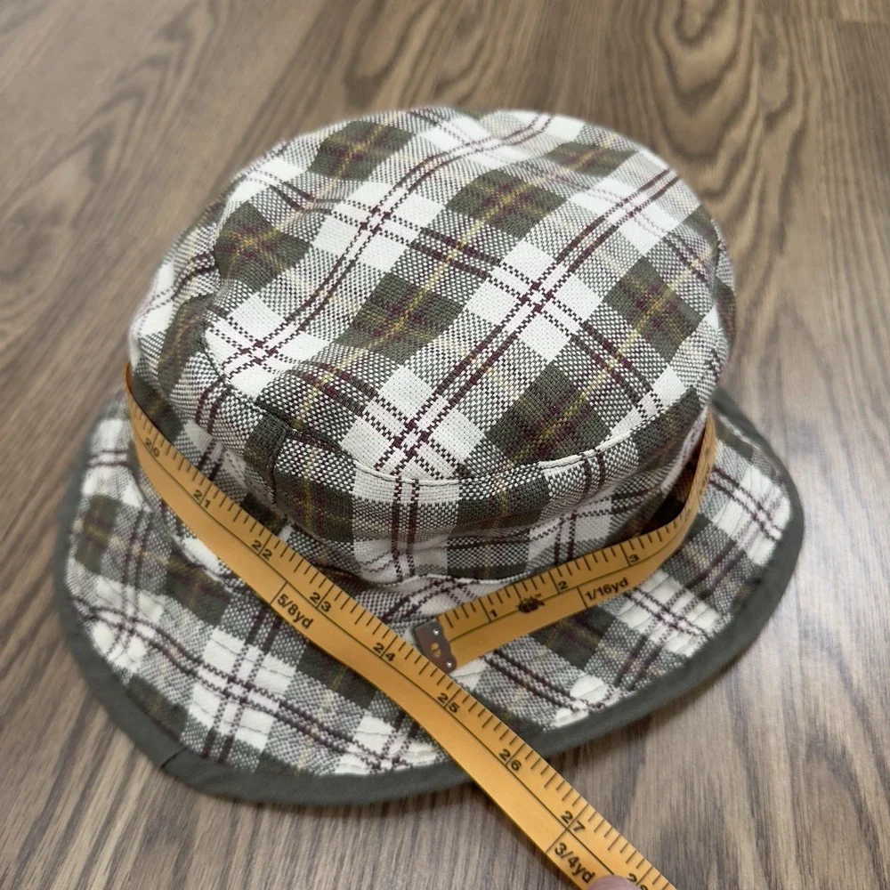 Vintage GAP Hat Mens Size S/M Green Plaid Check Y2K 90s Bucket Hat Preppy Retro - Picture 8 of 11
